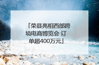 荣县亮相西部跨境电商博览会 订单超400万元