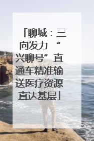 聊城：三向发力 “兴聊号”直通车精准输送医疗资源直达基层
