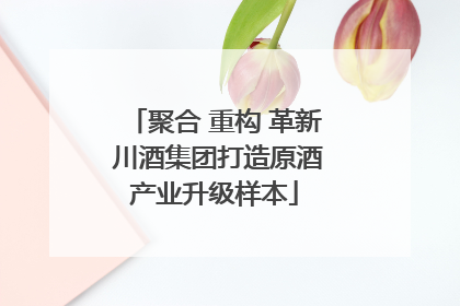 聚合 重构 革新 川酒集团打造原酒产业升级样本