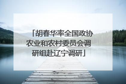 胡春华率全国政协农业和农村委员会调研组赴辽宁调研
