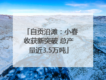自贡沿滩：小春收获新突破 总产量近3.5万吨
