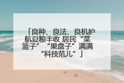 良种、良法、良机护航夏粮丰收 居民“菜篮子”“果盘子”满满“科技范儿”