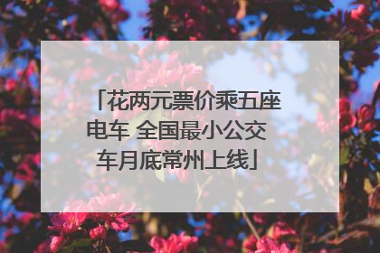 花两元票价乘五座电车 全国最小公交车月底常州上线