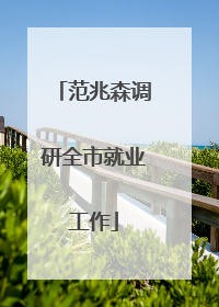 范兆森调研全市就业工作
