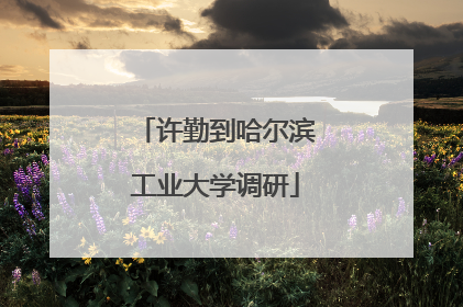 许勤到哈尔滨工业大学调研