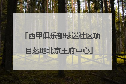 西甲俱乐部球迷社区项目落地北京王府中心