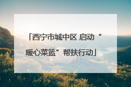西宁市城中区 启动“暖心菜篮”帮扶行动