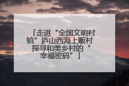 走进“全国文明村镇”庐山西海上畈村 探寻和美乡村的“幸福密码”