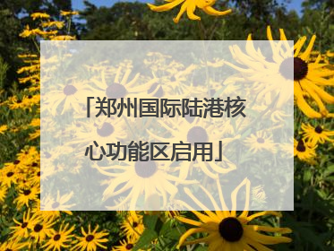 郑州国际陆港核心功能区启用