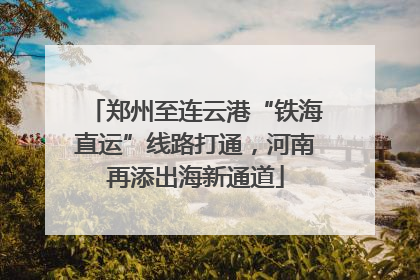 郑州至连云港“铁海直运”线路打通，河南再添出海新通道