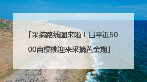 采摘路线图来啦！昌平近5000亩樱桃迎来采摘黄金期