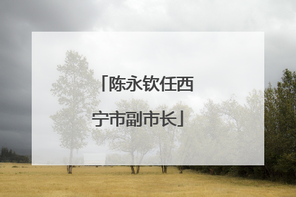 陈永钦任西宁市副市长