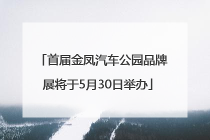 首届金凤汽车公园品牌展将于5月30日举办