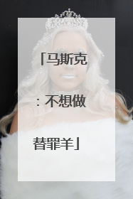 马斯克：不想做替罪羊