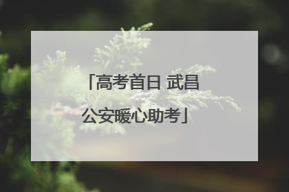 高考首日 武昌公安暖心助考