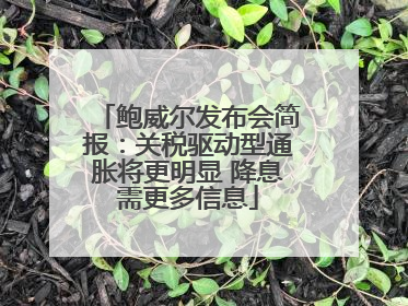 鲍威尔发布会简报：关税驱动型通胀将更明显 降息需更多信息
