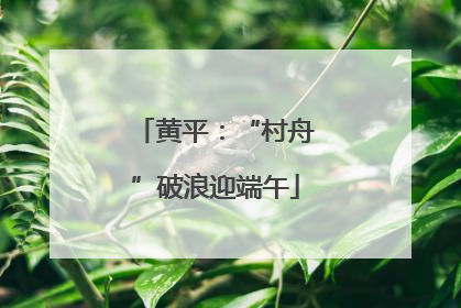 黄平：“村舟”破浪迎端午