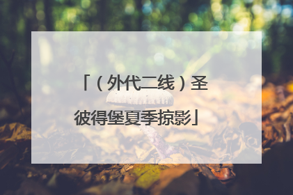 （外代二线）圣彼得堡夏季掠影