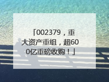 002379，重大资产重组，超600亿重磅收购！