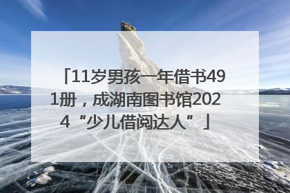 11岁男孩一年借书491册，成湖南图书馆2024“少儿借阅达人”