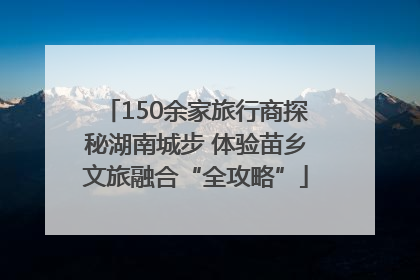 150余家旅行商探秘湖南城步 体验苗乡文旅融合“全攻略”