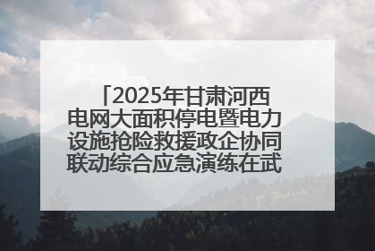 2025年甘肃河西电网大面积停电暨电力设施抢险救援政企协同联动综合应急演练在武威成功举行
