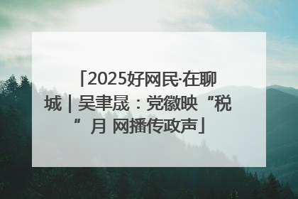 2025好网民·在聊城｜吴聿晟：党徽映“税”月 网播传政声