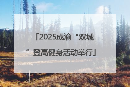 2025成渝“双城”登高健身活动举行